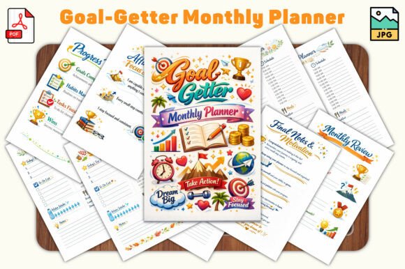 Download Goal-Getter Monthly Planner - Monthly planner Collection