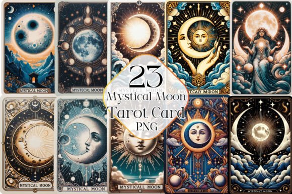 Download Mystical Moon Tarot Card Sublimation - Tarot Collection