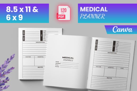 Download Medical Planner for Canva (KDP) - Medical planner Collection