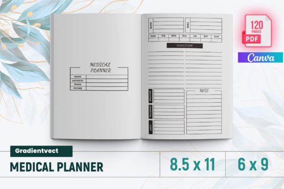 Download (KDP) Medical Planner Canva - Medical planner Collection