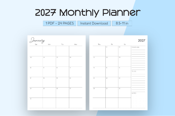Download 2027 Monthly Planner - Premium Resources