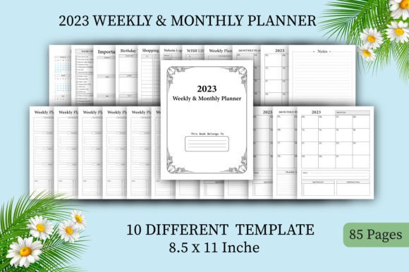Download 2023 Weekly &amp; Monthly Planner KDP - Monthly planner Collection