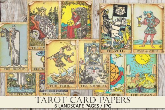 Download Antique Tarot Card Junk Journal Papers - Tarot Collection
